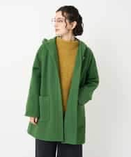 NHVAE32590 GIANNI LO GIUDICE(小さいサイズ)(メゾン ドゥ サンク) ウールモッサフーディーコート ベージュ