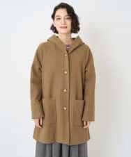 NHVAE32590 GIANNI LO GIUDICE(小さいサイズ)(メゾン ドゥ サンク) ウールモッサフーディーコート ベージュ