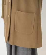 NHVAE32590 GIANNI LO GIUDICE(小さいサイズ)(メゾン ドゥ サンク) ウールモッサフーディーコート ベージュ