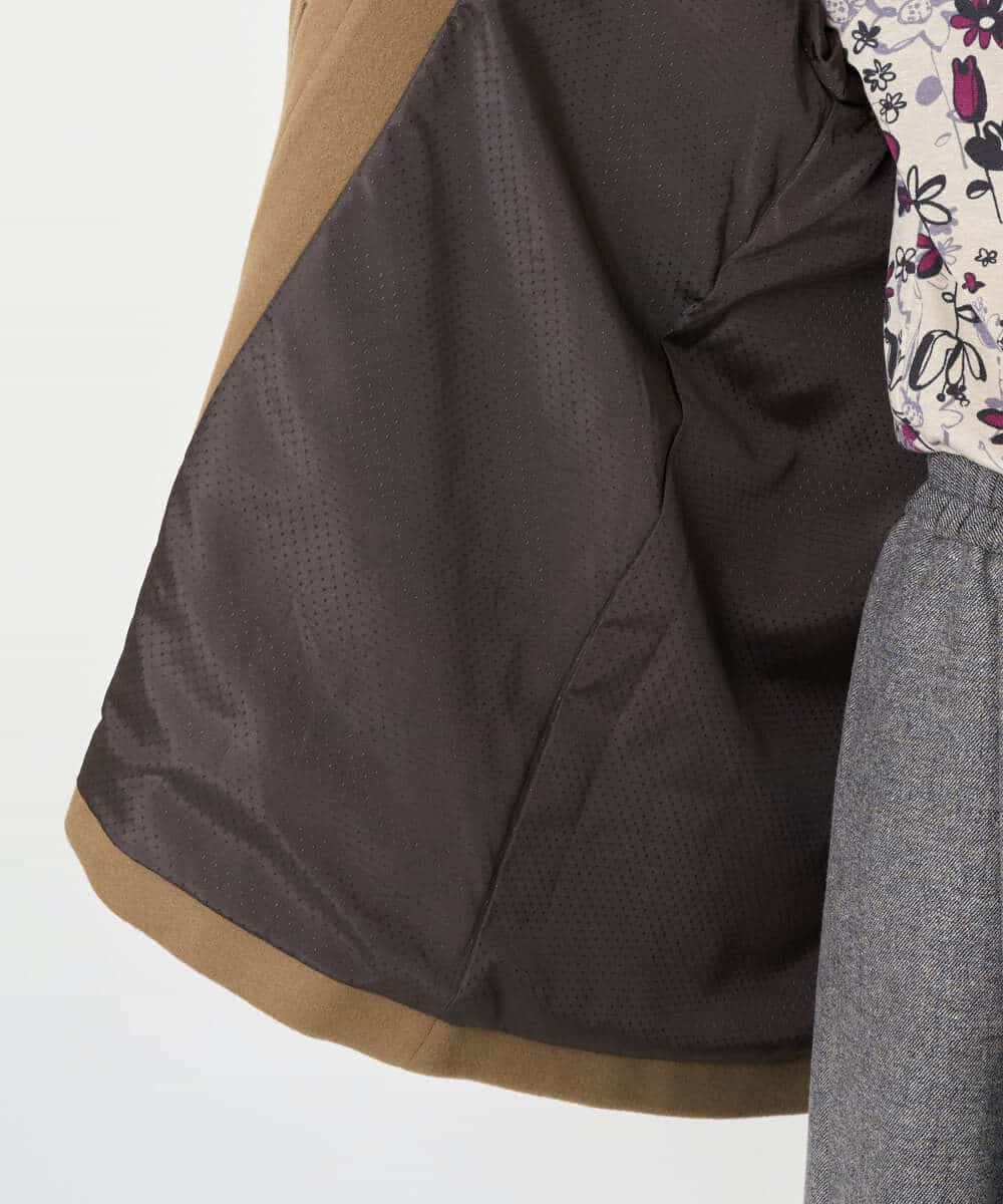 NHVAE32590 GIANNI LO GIUDICE(小さいサイズ)(メゾン ドゥ サンク) ウールモッサフーディーコート ベージュ