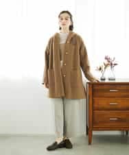 NHVAE32590 GIANNI LO GIUDICE(小さいサイズ)(メゾン ドゥ サンク) ウールモッサフーディーコート ベージュ