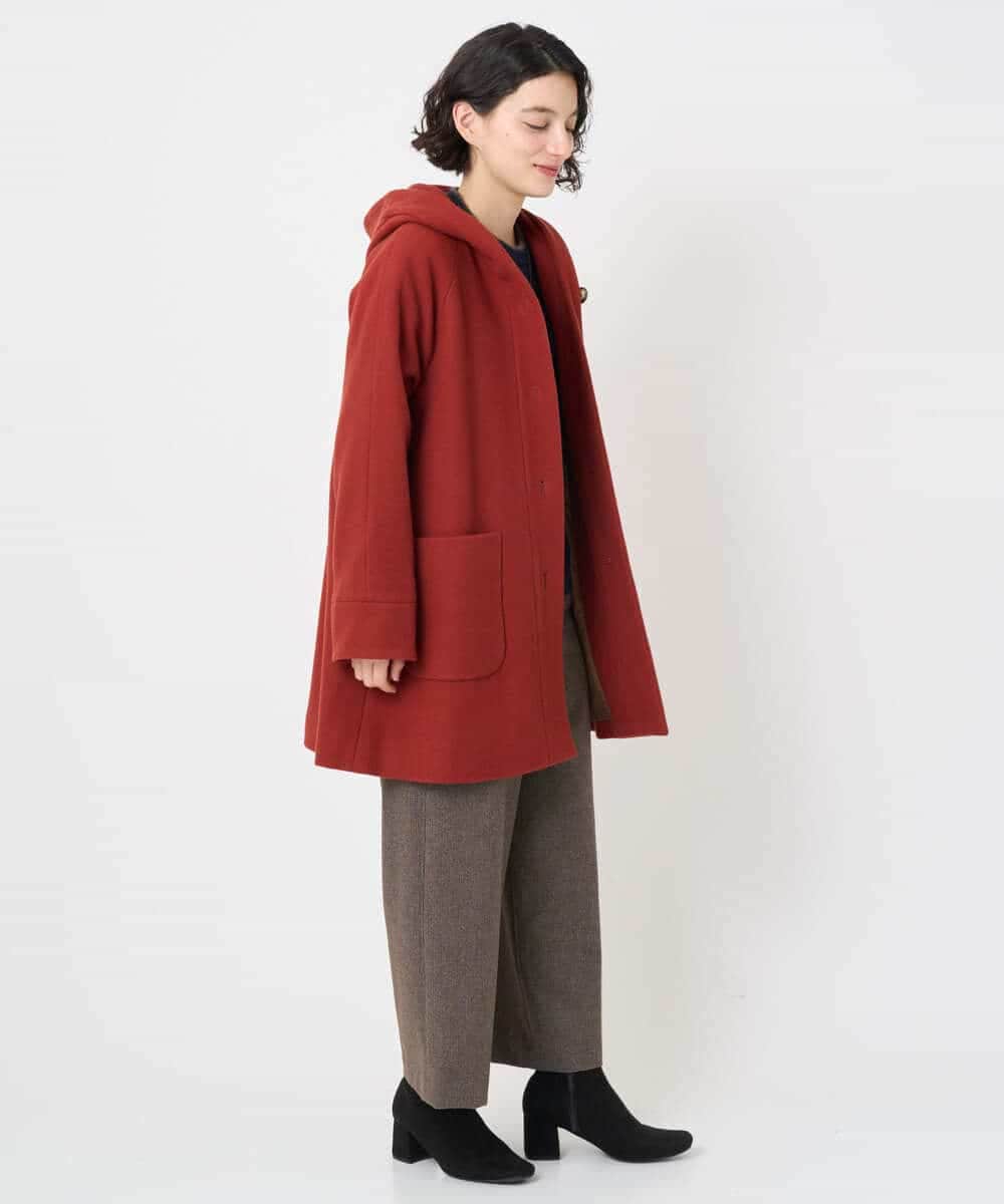 NHVAE32590 GIANNI LO GIUDICE(小さいサイズ)(メゾン ドゥ サンク) ウールモッサフーディーコート ベージュ