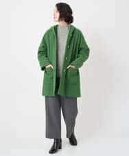 NHVAE32590 GIANNI LO GIUDICE(小さいサイズ)(メゾン ドゥ サンク) ウールモッサフーディーコート ベージュ