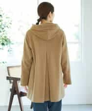 NHVAE32590 GIANNI LO GIUDICE(小さいサイズ)(メゾン ドゥ サンク) ウールモッサフーディーコート ベージュ