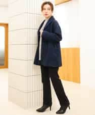 NHVAH45690 GIANNI LO GIUDICE(小さいサイズ)(メゾン ドゥ サンク) [日本製]シャンブレーネップループツイードコート グリーン