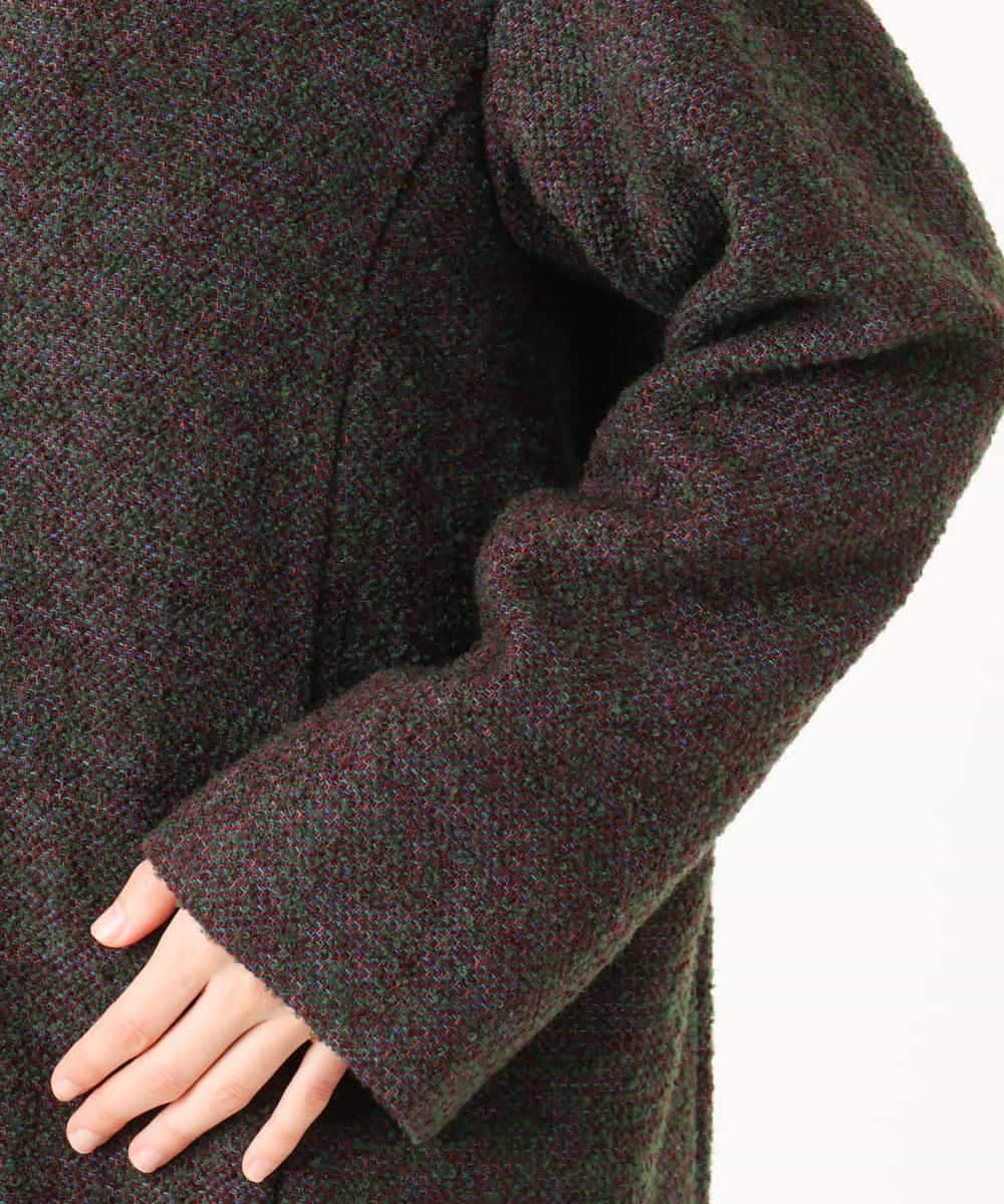 NHVAH45690 GIANNI LO GIUDICE(小さいサイズ)(メゾン ドゥ サンク) [日本製]シャンブレーネップループツイードコート グリーン