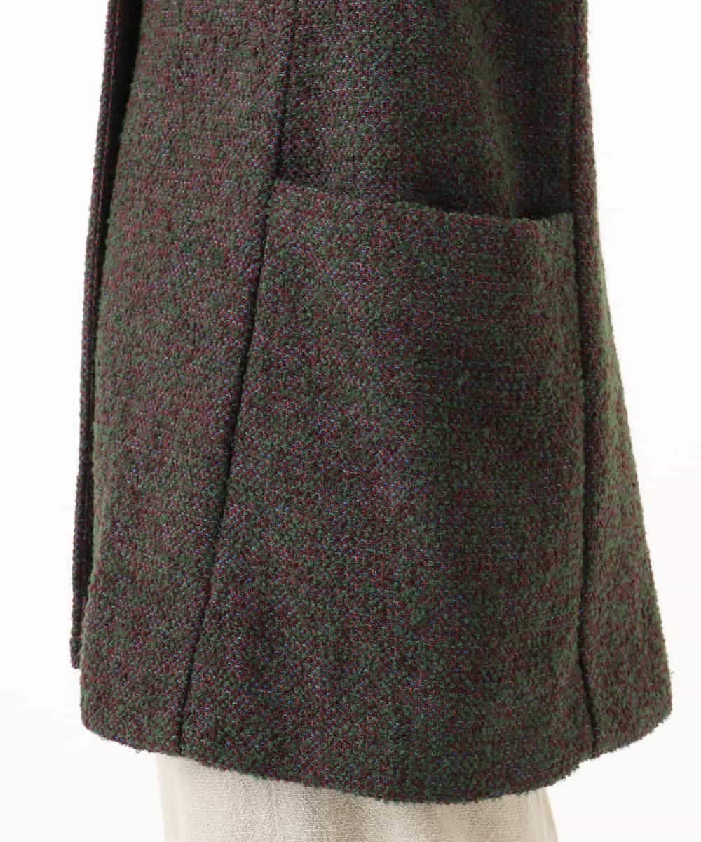 NHVAH45690 GIANNI LO GIUDICE(小さいサイズ)(メゾン ドゥ サンク) [日本製]シャンブレーネップループツイードコート グリーン