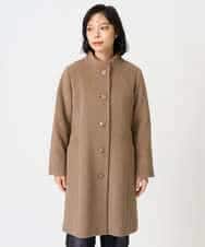 NHVAI88890 GIANNI LO GIUDICE(小さいサイズ)(メゾン ドゥ サンク) アンゴラ混ウールスタンドカラーコート ベージュ