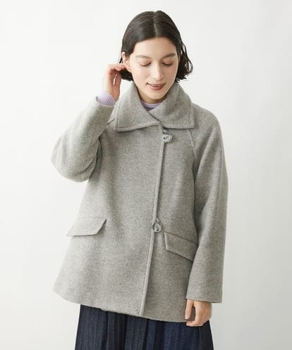 NHVAW22590 GIANNI LO GIUDICE(小さいサイズ) [日本製]ダブルノットモッサーショートコート