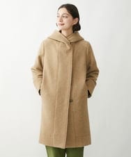 NHVAW23630 GIANNI LO GIUDICE(小さいサイズ)(メゾン ドゥ サンク) [日本製]ダブルノットモッサーフーディーコート ベージュ