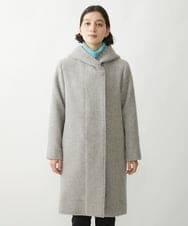 NHVAW23630 GIANNI LO GIUDICE(小さいサイズ)(メゾン ドゥ サンク) [日本製]ダブルノットモッサーフーディーコート グレー