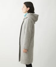 NHVAW23630 GIANNI LO GIUDICE(小さいサイズ)(メゾン ドゥ サンク) [日本製]ダブルノットモッサーフーディーコート グレー