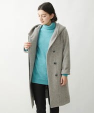 NHVAW23630 GIANNI LO GIUDICE(小さいサイズ)(メゾン ドゥ サンク) [日本製]ダブルノットモッサーフーディーコート グレー