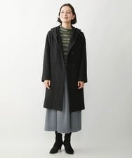 NHVAW23630 GIANNI LO GIUDICE(小さいサイズ)(メゾン ドゥ サンク) [日本製]ダブルノットモッサーフーディーコート グレー