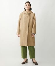 NHVAW23630 GIANNI LO GIUDICE(小さいサイズ)(メゾン ドゥ サンク) [日本製]ダブルノットモッサーフーディーコート グレー