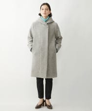 NHVAW23630 GIANNI LO GIUDICE(小さいサイズ)(メゾン ドゥ サンク) [日本製]ダブルノットモッサーフーディーコート グレー
