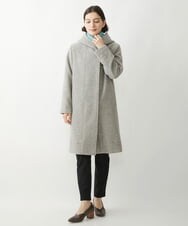NHVAW23630 GIANNI LO GIUDICE(小さいサイズ)(メゾン ドゥ サンク) [日本製]ダブルノットモッサーフーディーコート グレー