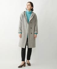 NHVAW23630 GIANNI LO GIUDICE(小さいサイズ)(メゾン ドゥ サンク) [日本製]ダブルノットモッサーフーディーコート グレー