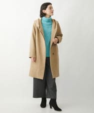 NHVAW23630 GIANNI LO GIUDICE(小さいサイズ)(メゾン ドゥ サンク) [日本製]ダブルノットモッサーフーディーコート グレー