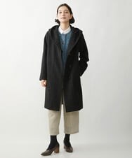 NHVAW23630 GIANNI LO GIUDICE(小さいサイズ)(メゾン ドゥ サンク) [日本製]ダブルノットモッサーフーディーコート グレー