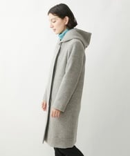NHVAW23630 GIANNI LO GIUDICE(小さいサイズ)(メゾン ドゥ サンク) [日本製]ダブルノットモッサーフーディーコート グレー
