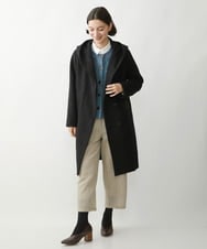 NHVAW23630 GIANNI LO GIUDICE(小さいサイズ)(メゾン ドゥ サンク) [日本製]ダブルノットモッサーフーディーコート グレー