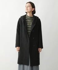NHVAW23630 GIANNI LO GIUDICE(小さいサイズ)(メゾン ドゥ サンク) [日本製]ダブルノットモッサーフーディーコート グレー