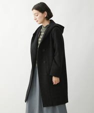 NHVAW23630 GIANNI LO GIUDICE(小さいサイズ)(メゾン ドゥ サンク) [日本製]ダブルノットモッサーフーディーコート グレー