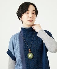 NK2AE13090 GIANNI LO GIUDICE(ジャンニ ロ ジュディチェ) [日本製]フェルトトップネックレス グリーン