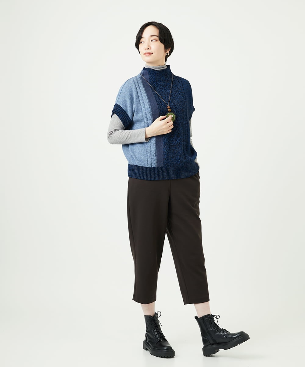 NK2AE13090 GIANNI LO GIUDICE(ジャンニ ロ ジュディチェ) [日本製]フェルトトップネックレス グリーン