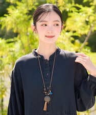 NK2AH36110 GIANNI LO GIUDICE(ジャンニ ロ ジュディチェ) [日本製]サークル＆タッセルネックレス ゴールド