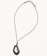 NK2AH37100 GIANNI LO GIUDICE(ジャンニ ロ ジュディチェ) [日本製]イレギュラーウッドトップネックレス ネイビー