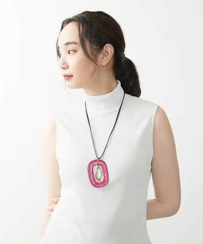 NK2AS05130 GIANNI LO GIUDICE 型押しリングモチーフネックレス