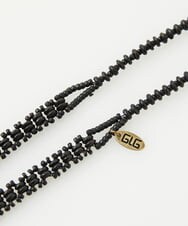 NK2AV02130 GIANNI LO GIUDICE(ジャンニ ロ ジュディチェ) 水牛ワントップデザインネックレス ブラック