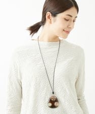 NK2AV05090 GIANNI LO GIUDICE(ジャンニ ロ ジュディチェ) [日本製]ウッドパーツワントップネックレス ピンク