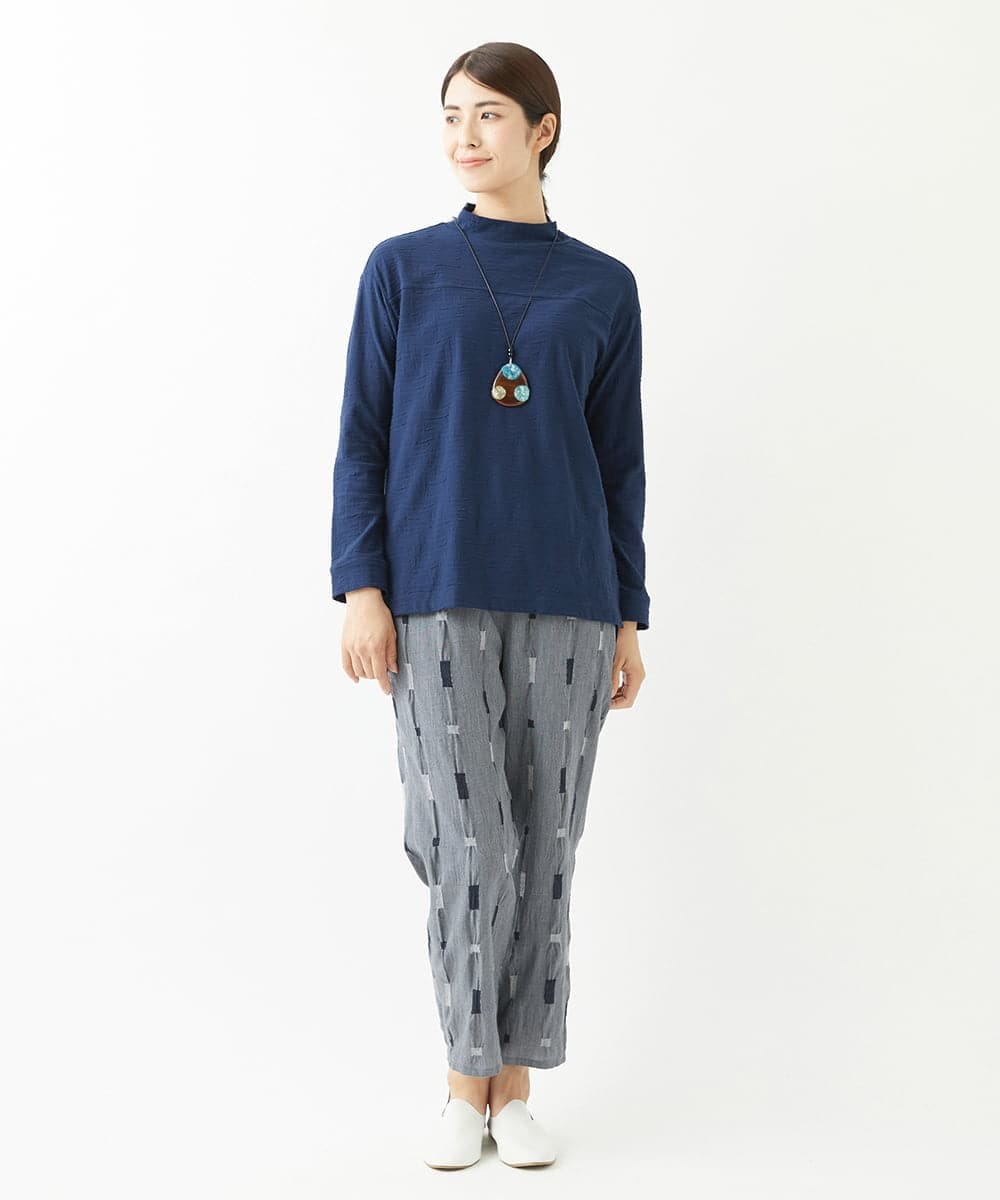 NK2AV05090 GIANNI LO GIUDICE(ジャンニ ロ ジュディチェ) [日本製]ウッドパーツワントップネックレス ライトブルー