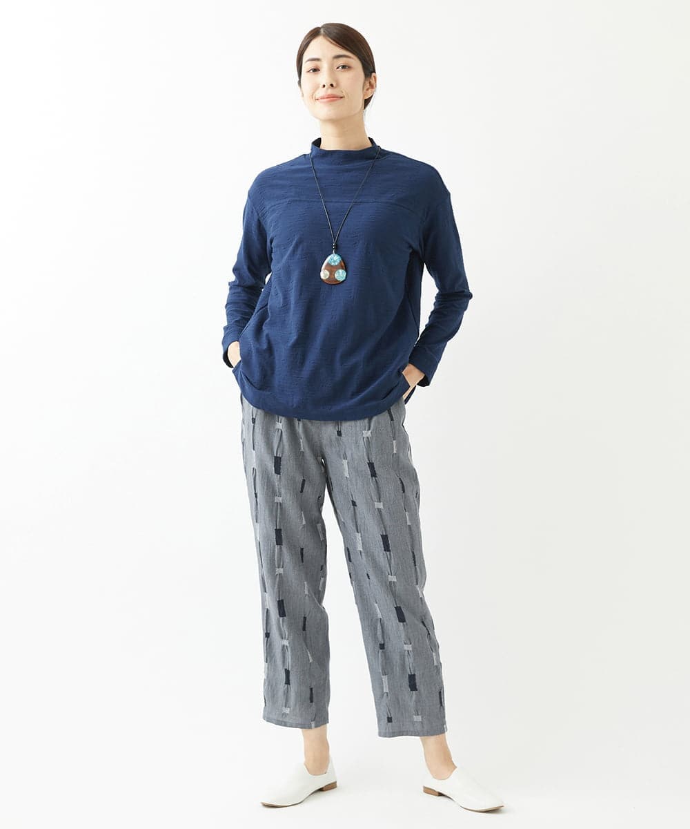 NK2AV05090 GIANNI LO GIUDICE(ジャンニ ロ ジュディチェ) [日本製]ウッドパーツワントップネックレス ライトブルー