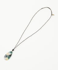 NK2AV06090 GIANNI LO GIUDICE(ジャンニ ロ ジュディチェ) [日本製]スネーク柄パッチワーク風ワントップネックレス グリーン