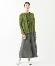 NK2AV06090 GIANNI LO GIUDICE(ジャンニ ロ ジュディチェ) [日本製]スネーク柄パッチワーク風ワントップネックレス グリーン