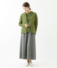 NK2AV06090 GIANNI LO GIUDICE(ジャンニ ロ ジュディチェ) [日本製]スネーク柄パッチワーク風ワントップネックレス グリーン