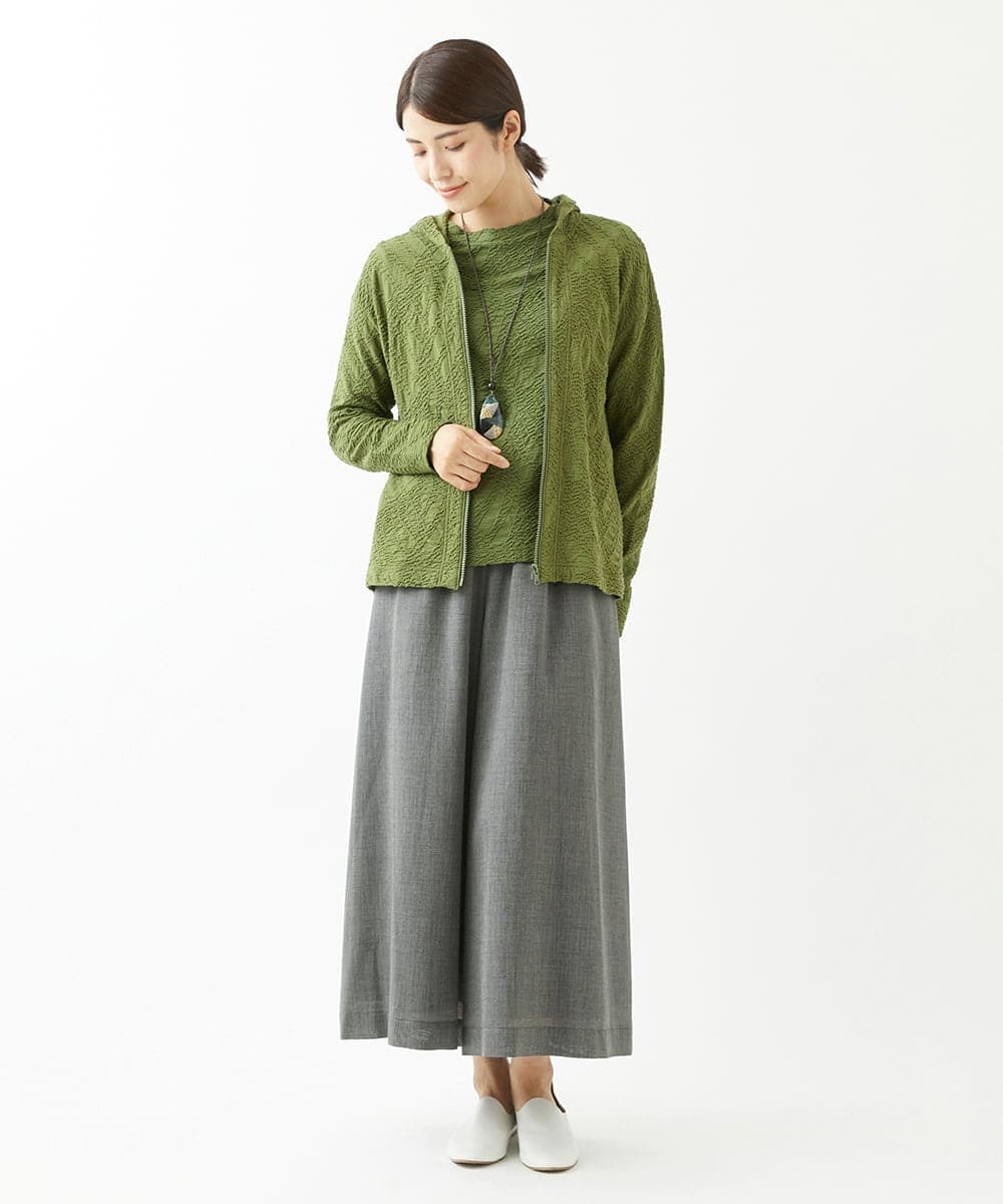 NK2AV06090 GIANNI LO GIUDICE(ジャンニ ロ ジュディチェ) [日本製]スネーク柄パッチワーク風ワントップネックレス グリーン
