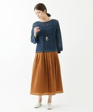 NK2AV06090 GIANNI LO GIUDICE(ジャンニ ロ ジュディチェ) [日本製]スネーク柄パッチワーク風ワントップネックレス アイボリー