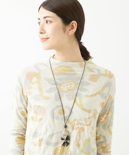NK2AV06090 GIANNI LO GIUDICE [日本製]スネーク柄パッチワーク風ワントップネックレス