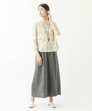 NK2AV06090 GIANNI LO GIUDICE(ジャンニ ロ ジュディチェ) [日本製]スネーク柄パッチワーク風ワントップネックレス アイボリー