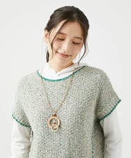 NK2ED01100 GIANNI LO GIUDICE(ジャンニ ロ ジュディチェ) リングテープトップネックレス ベージュ