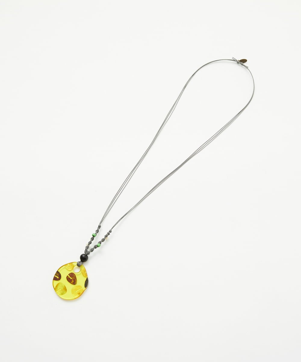 NK2ED03100 GIANNI LO GIUDICE(ジャンニ ロ ジュディチェ) シェルレジンネックレス イエロー