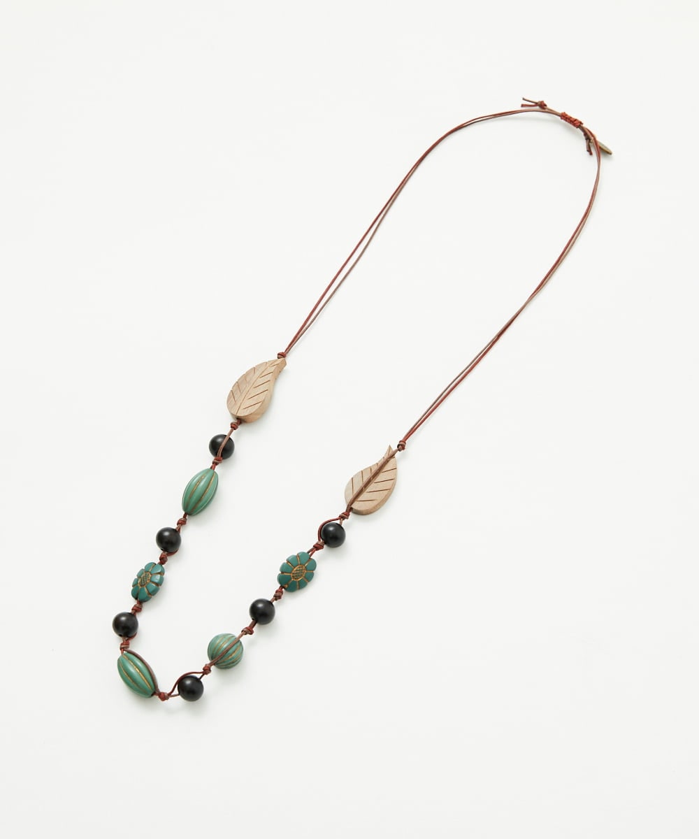 NK2ED04090 GIANNI LO GIUDICE(ジャンニ ロ ジュディチェ) リーフフラワーネックレス グリーン