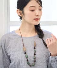 NK2ED04090 GIANNI LO GIUDICE(ジャンニ ロ ジュディチェ) リーフフラワーネックレス グリーン