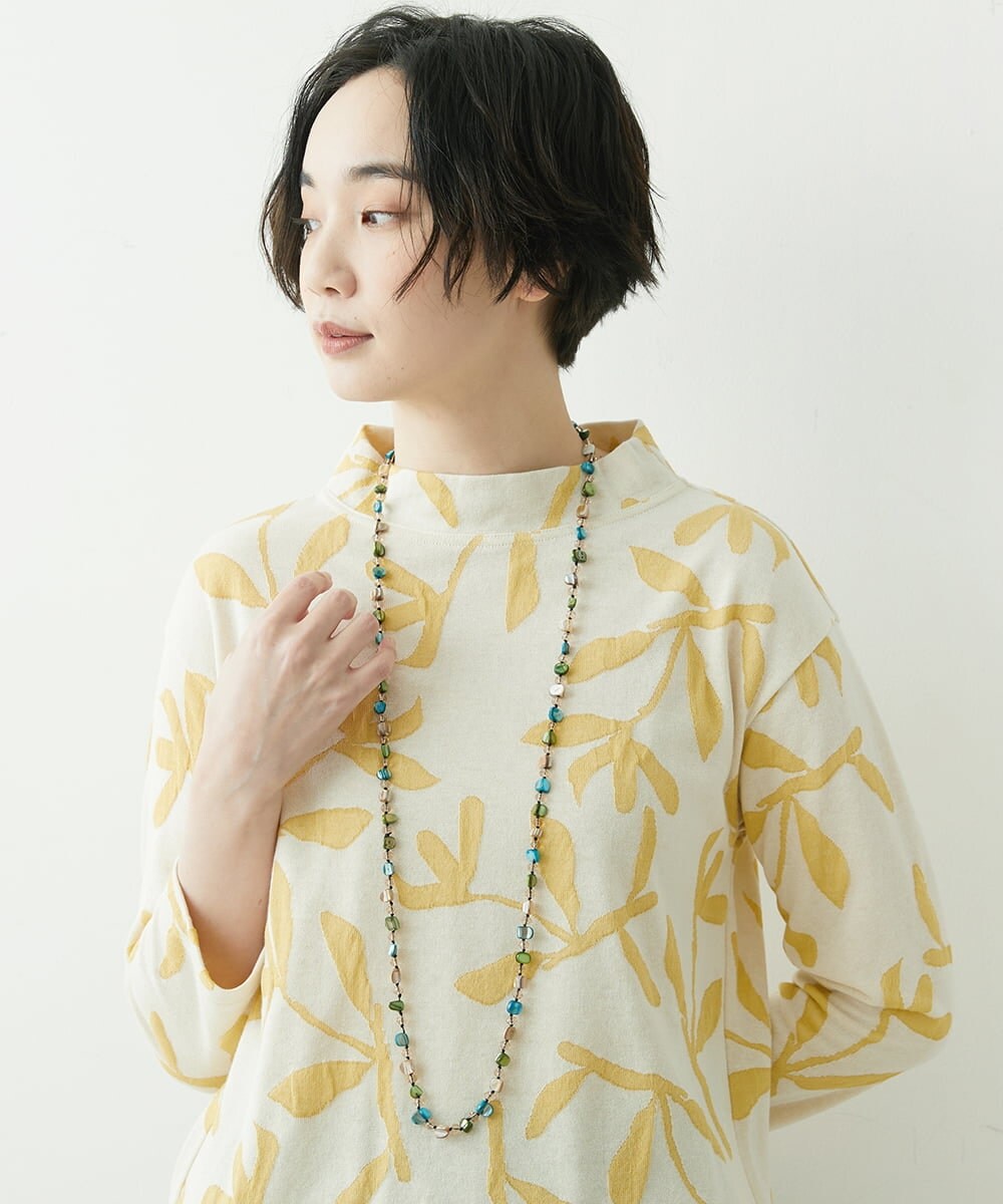 NK2ET04080 GIANNI LO GIUDICE(ジャンニ ロ ジュディチェ) パールヴァティーシェルビーズネックレス ライトブルー