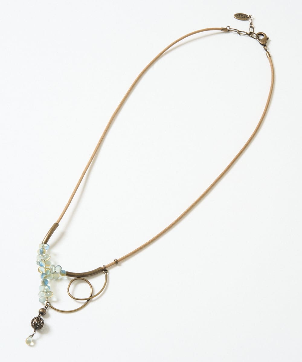 NK2GE40100 GIANNI LO GIUDICE(エミリオ ロバ) [日本製]ガラスビーズネックレス ライトブルー